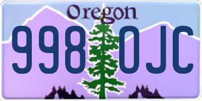 OR license plate 998OJC
