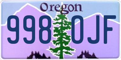 OR license plate 998OJF