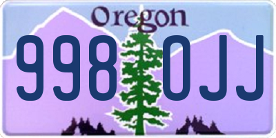 OR license plate 998OJJ