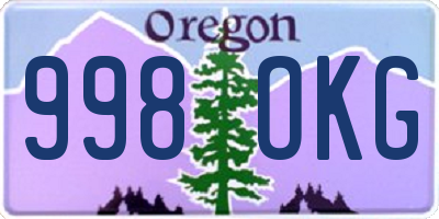 OR license plate 998OKG