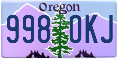 OR license plate 998OKJ