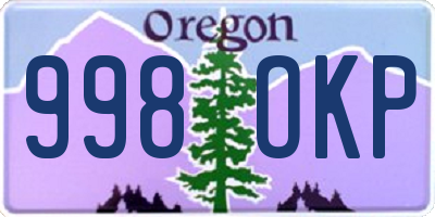 OR license plate 998OKP