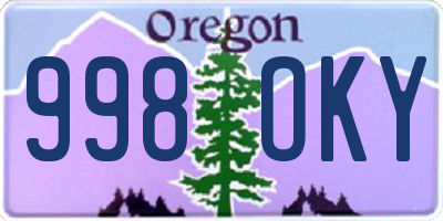 OR license plate 998OKY