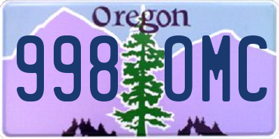 OR license plate 998OMC