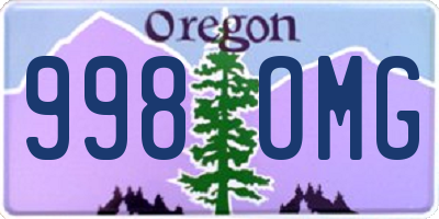 OR license plate 998OMG