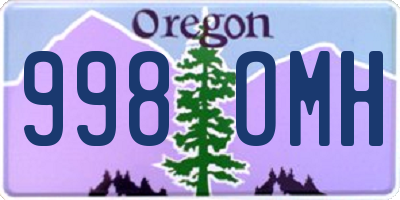 OR license plate 998OMH