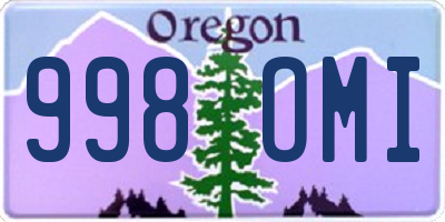 OR license plate 998OMI