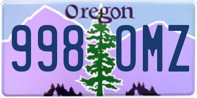 OR license plate 998OMZ