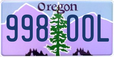 OR license plate 998OOL