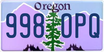 OR license plate 998OPQ
