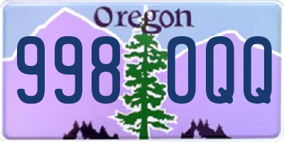 OR license plate 998OQQ