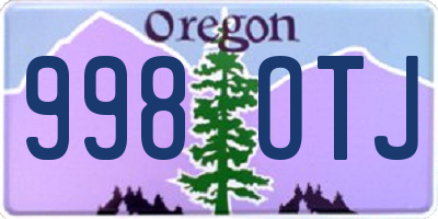 OR license plate 998OTJ