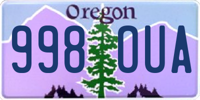 OR license plate 998OUA