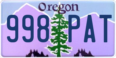 OR license plate 998PAT