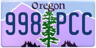 OR license plate 998PCC