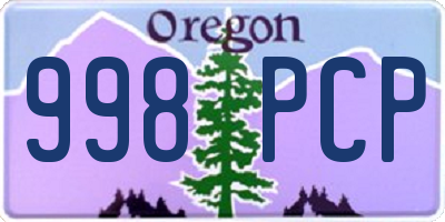 OR license plate 998PCP