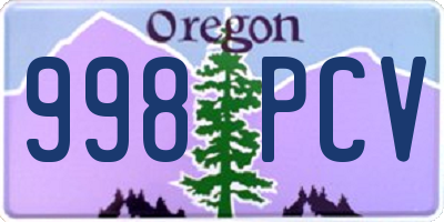 OR license plate 998PCV