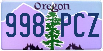 OR license plate 998PCZ
