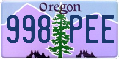 OR license plate 998PEE
