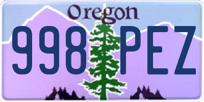 OR license plate 998PEZ