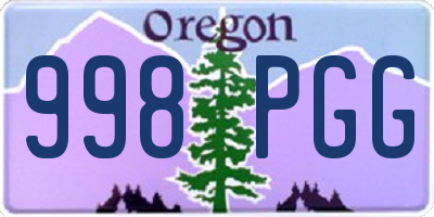 OR license plate 998PGG