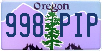 OR license plate 998PIP