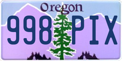 OR license plate 998PIX