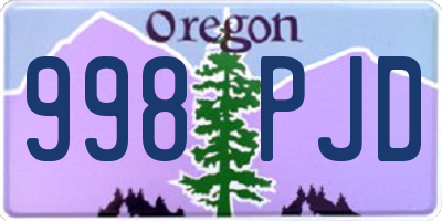 OR license plate 998PJD