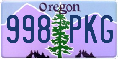 OR license plate 998PKG