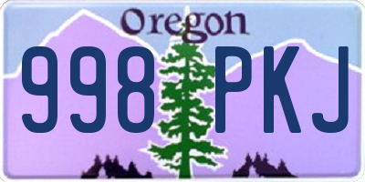 OR license plate 998PKJ