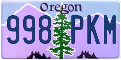 OR license plate 998PKM