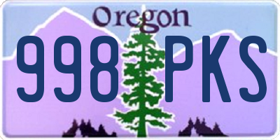 OR license plate 998PKS