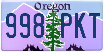 OR license plate 998PKT