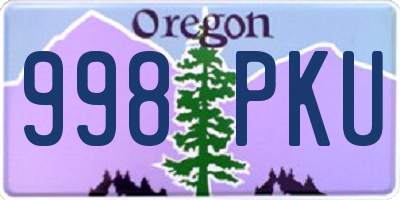 OR license plate 998PKU