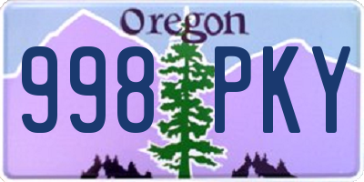 OR license plate 998PKY