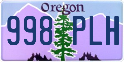 OR license plate 998PLH