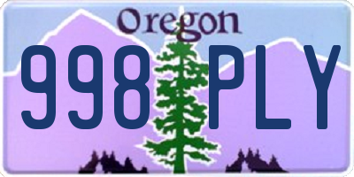 OR license plate 998PLY