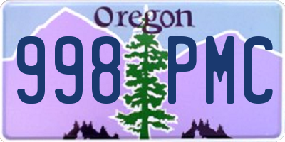 OR license plate 998PMC
