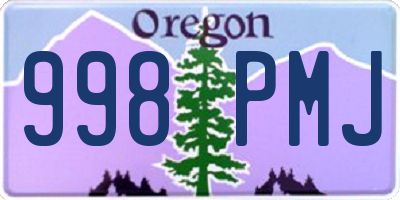 OR license plate 998PMJ