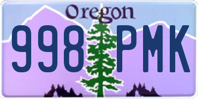OR license plate 998PMK