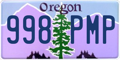 OR license plate 998PMP