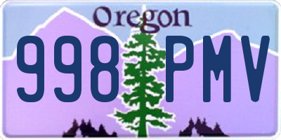 OR license plate 998PMV