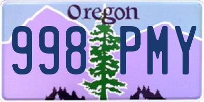 OR license plate 998PMY