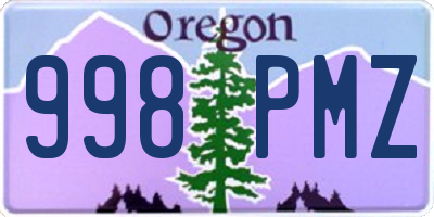 OR license plate 998PMZ