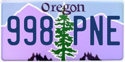 OR license plate 998PNE