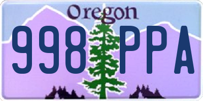 OR license plate 998PPA
