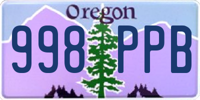 OR license plate 998PPB