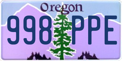 OR license plate 998PPE
