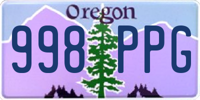 OR license plate 998PPG