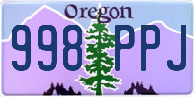 OR license plate 998PPJ